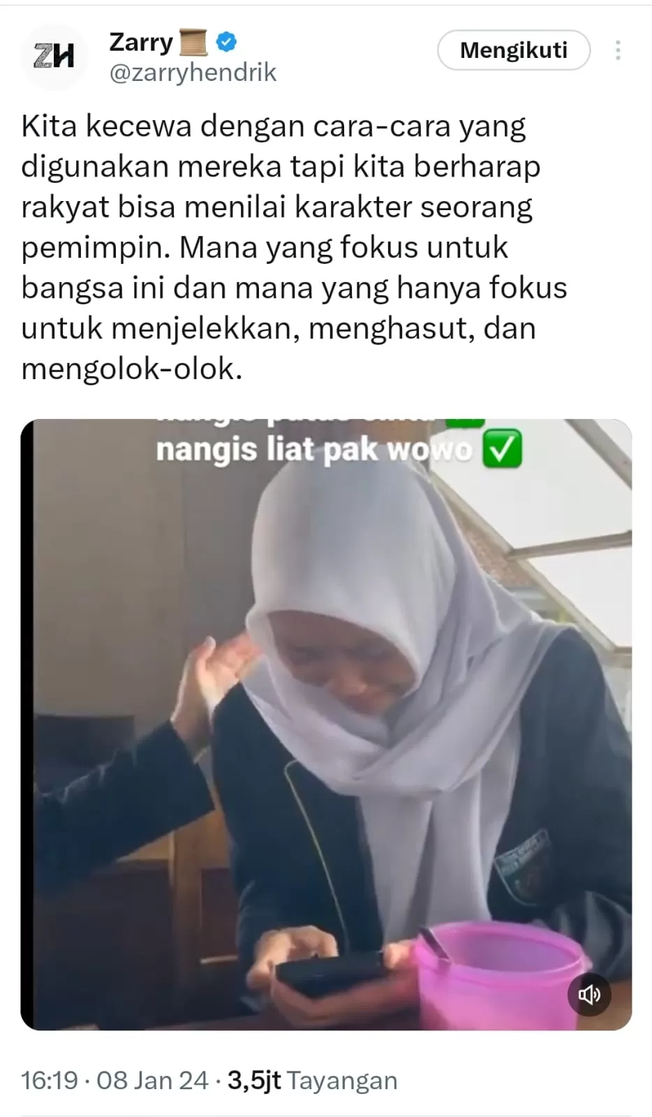 Viral! Kontroversi Muda Mudi Menangis Tonton Video Debat Capres Prabowo!