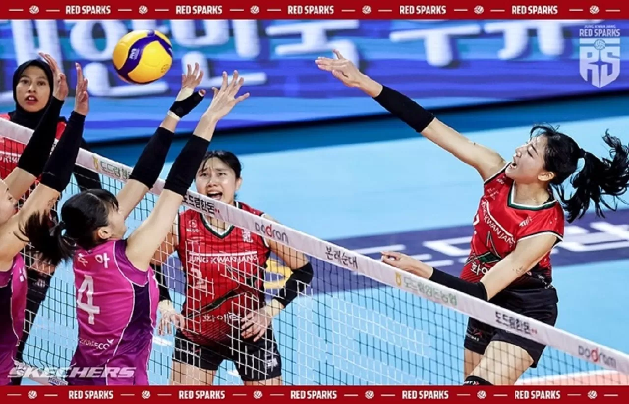 Hasil Liga Voli Putri Korea Hari Ini:  Red Sparks Kalahkan IBK Altos, Megawati Cs Curi Zona Playoff