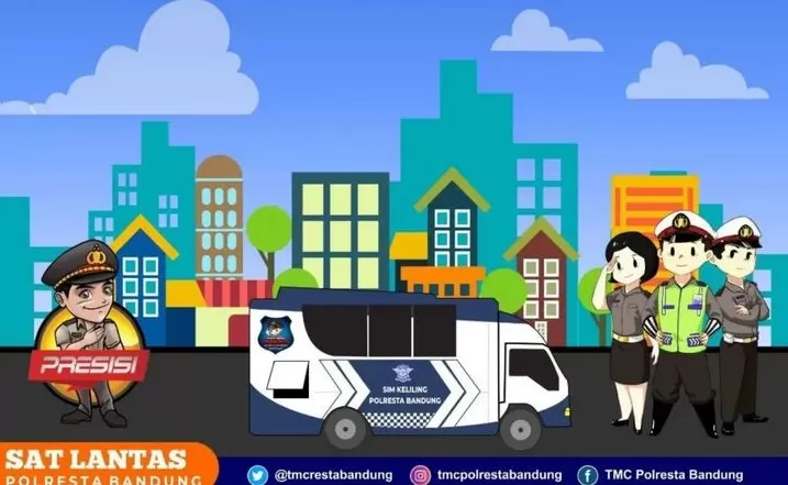 Dua Lokasi SIM keliling Bandung, Selasa 23 Januari 2024