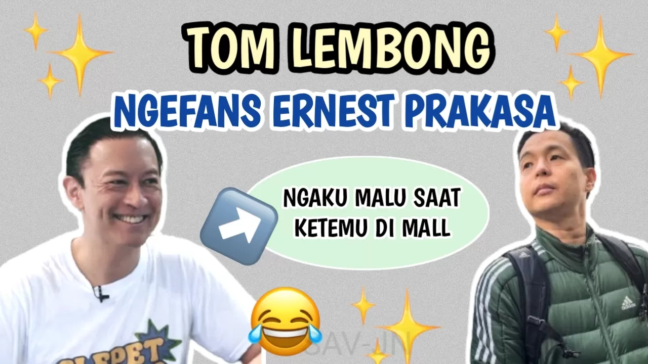 Lucu! Tom Lembong Ternyata Ngefans Ernest Prakasa Sejak Lama, Layaknya Fans pada Umumnya: Gak Berani Sapa saat Ketemu