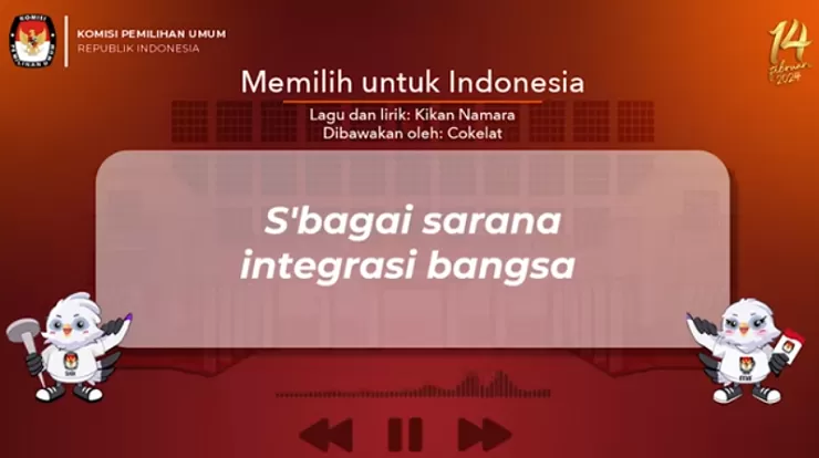 Lirik Lagu Jingle Pemilu 2024: Memilih Untuk Indonesia, Berikut Makna dan Link Download