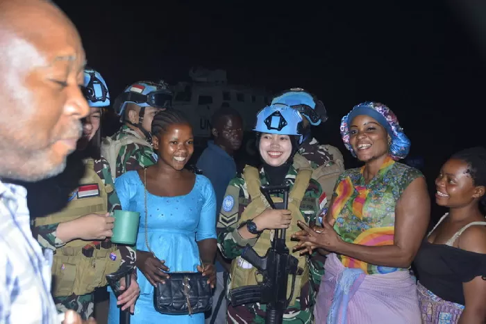 Female Peacekeepers Indo RDB Laksanakan Night Vehicle Patrol, Cegah Kekerasan Terhadap Wanita dan Anak Afrika
