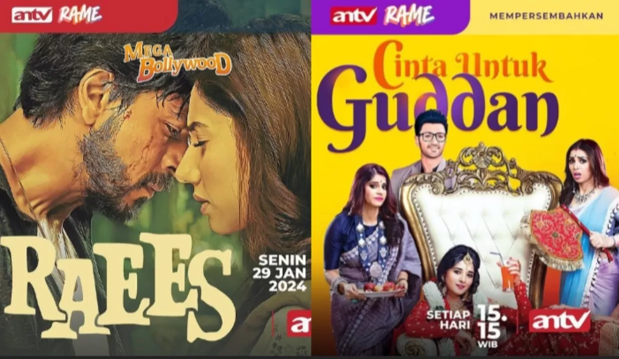 Jadwal Acara ANTV Hari Ini, Senin 29 Januari 2024: Ada Mega Bollywood Raees, Cinta untuk Guddan hingga 2 Bioskop Asia