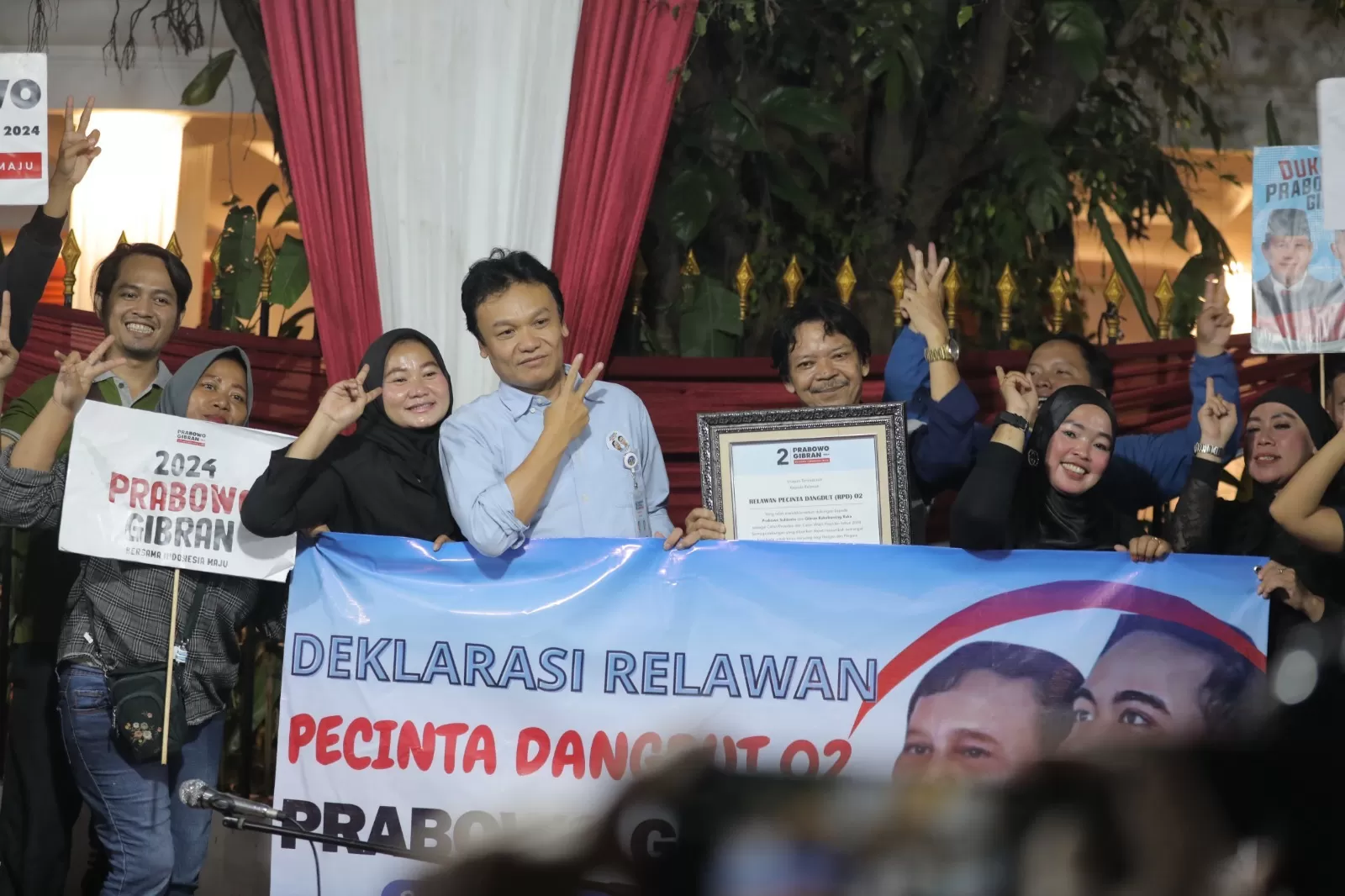 Deklarasi Dukung Prabowo Gibran, Relawan Pecinta Dangdut 02 Ingin Pekerja Seni Diperhatikan