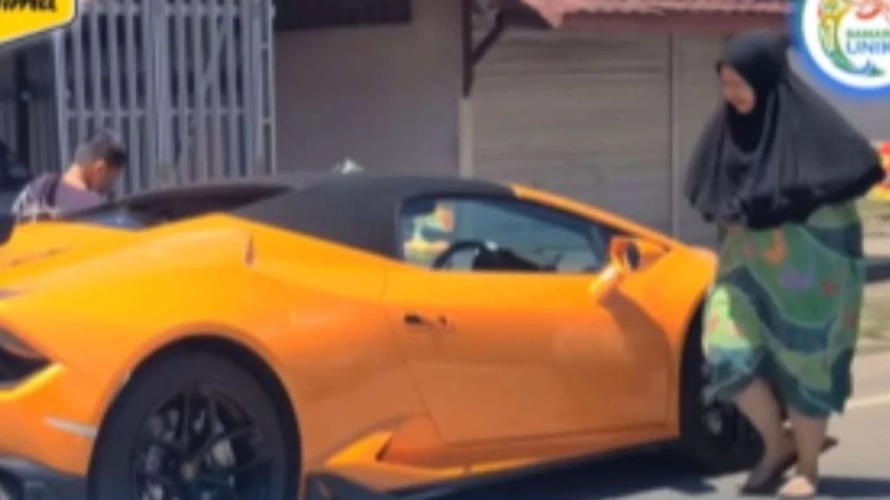 Viral Video Wanita Berdaster Santai Naik Lamborghini, Ternyata Bukan Orang Sembarangan
