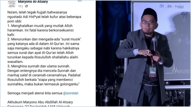 Tuding UAH Kafir karena Pandangannya soal Musik, Pemuda Muhammadyah Buru Maryono al-Atsary
