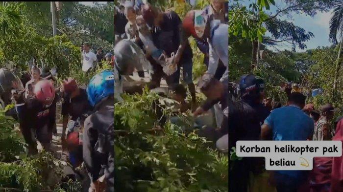 Nahas! Tujuh Warga di Sulawesi Tertimpa Pohon Tumbang saat Helikopter Jokowi Mendarat